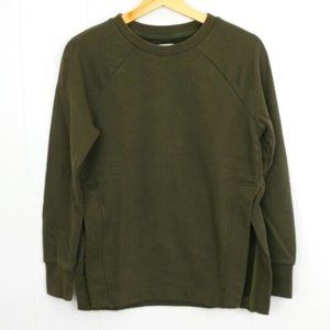 Lou & Grey Green Split Side Sweatshirt - M